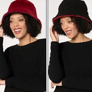 Sprigs Reversible Red and Black Bucket Hat